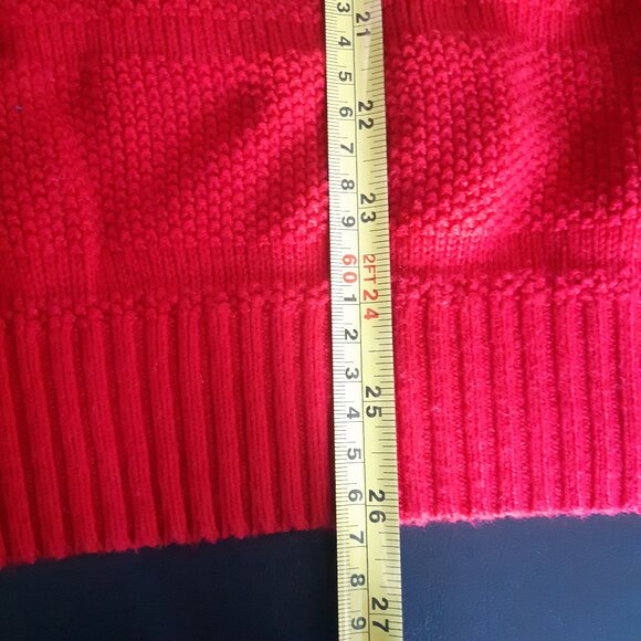 IZOD SZ L 1/4 Zip Mock Neck Red Men's Sweater - Picture 9 of 13